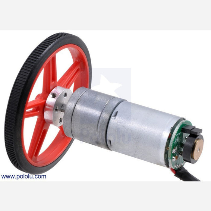 9.7:1 Metal Gearmotor 25Dx48L mm HP 6V with 48 CPR Encoder