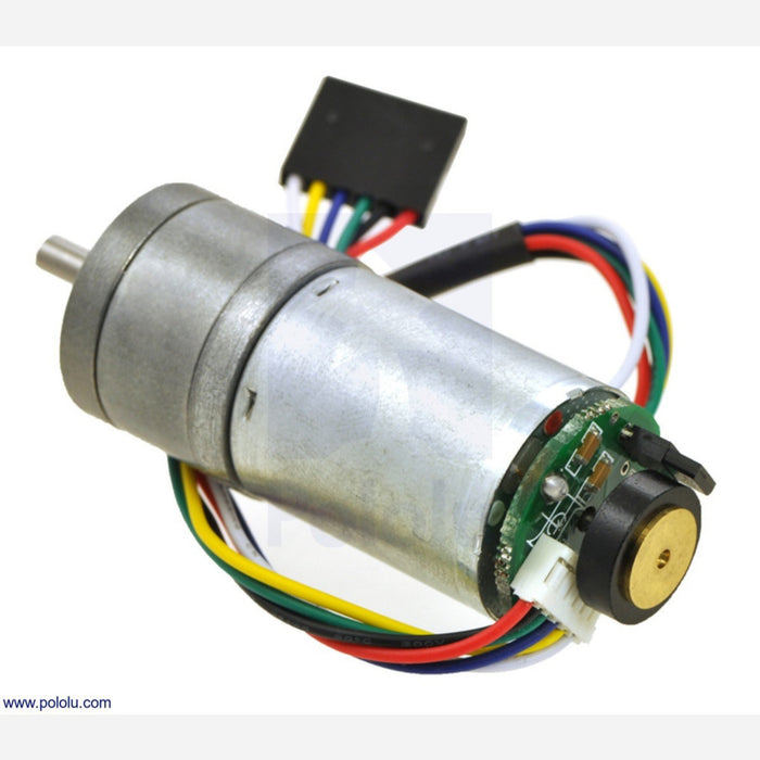 20.4:1 Metal Gearmotor 25Dx50L mm HP 6V with 48 CPR Encoder