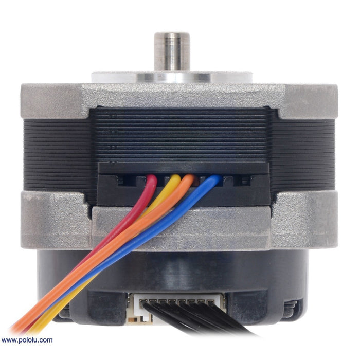 Sanyo Pancake Stepper Motor with Encoder: Bipolar, 200 Steps/Rev, 42x31.5mm, 5.4V, 1 A/Phase, 4000 CPR