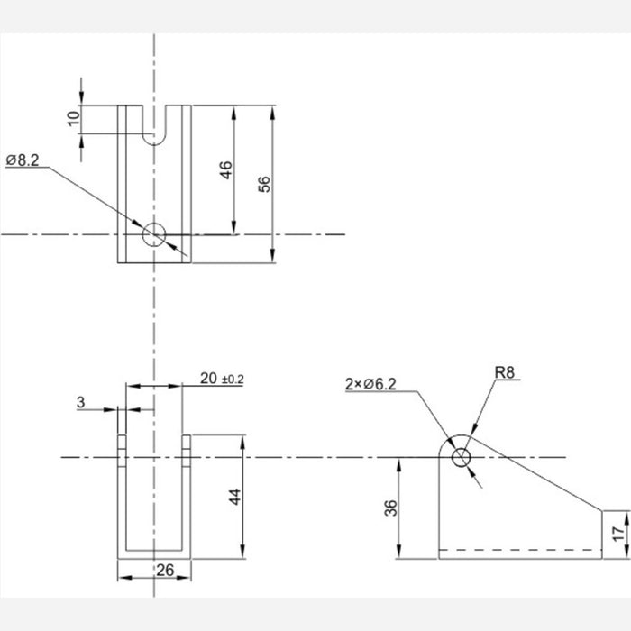 Mounting Bracket for Generic Linear Actuators