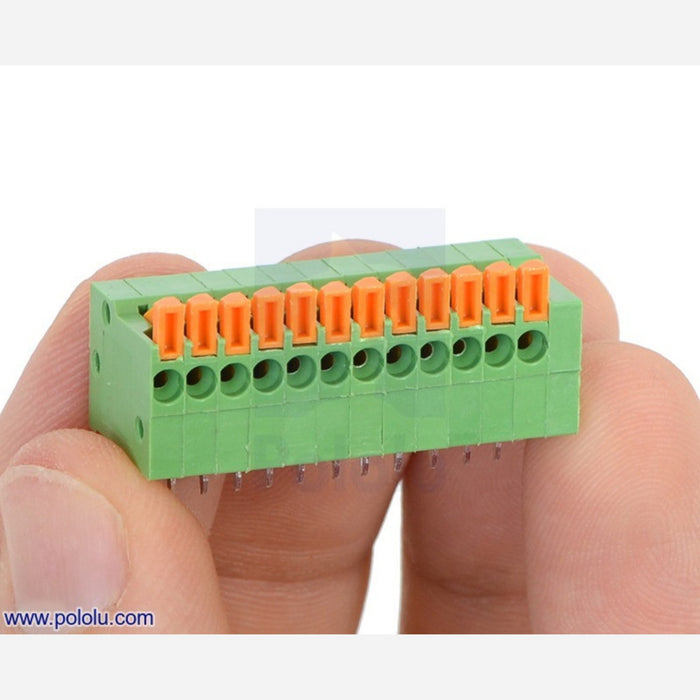 Screwless Terminal Block: 2-Pin, 0.1" Pitch, Side Entry (3-Pack)