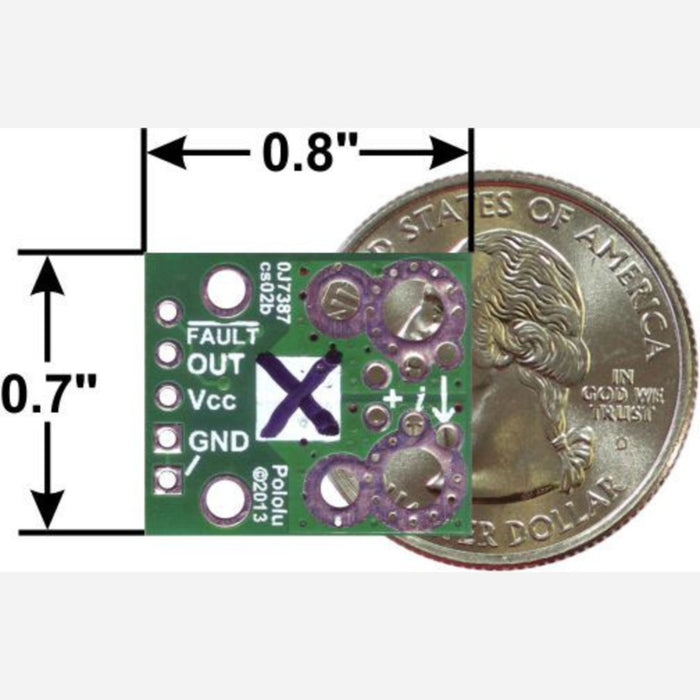 ACS711EX Current Sensor Carrier -15.5A to +15.5A