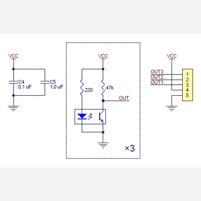 QTR-3A Reflectance Sensor Array