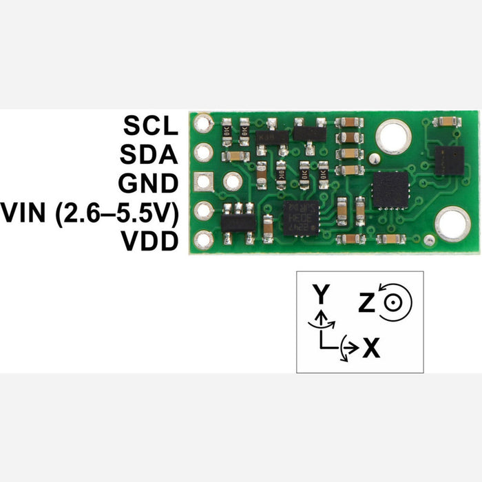 AltIMU-10 v4 Gyro, Accelerometer, Compass, and Altimeter (L3GD20H, LSM303D, and LPS25H Carrier)