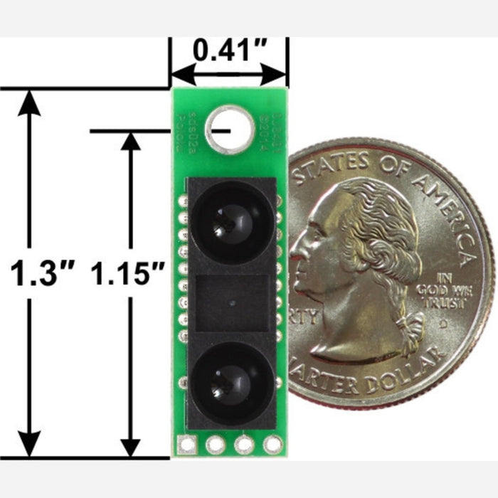 Pololu Carrier with Sharp GP2Y0A60SZLF Analog Distance Sensor 10-150cm, 5V