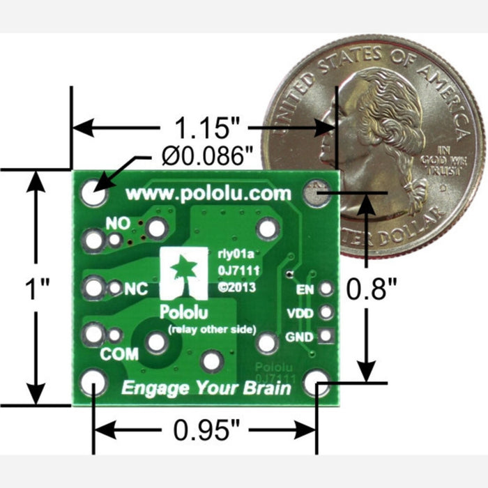 Pololu Basic SPDT Relay Carrier for "Sugar Cube" Relays