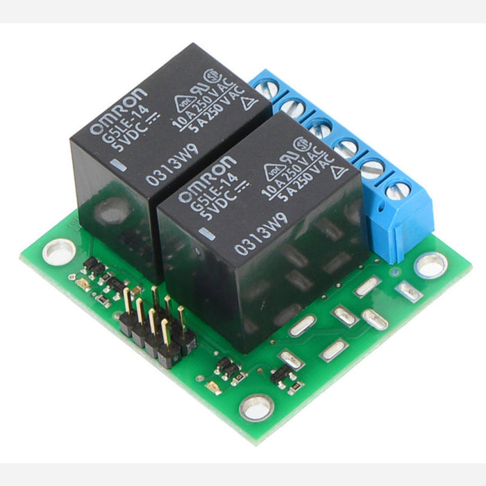 Pololu Basic 2-Channel SPDT Relay Carrier for "Sugar Cube" Relays