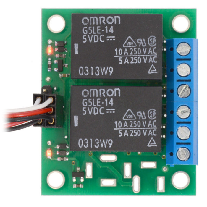 Pololu Basic 2-Channel SPDT Relay Carrier for "Sugar Cube" Relays