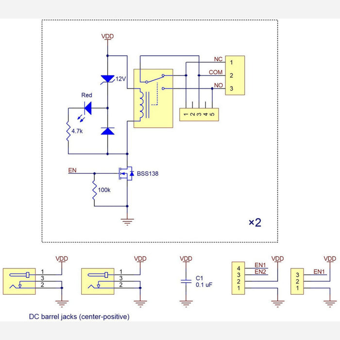 Pololu Basic 2-Channel SPDT Relay Carrier for "Sugar Cube" Relays