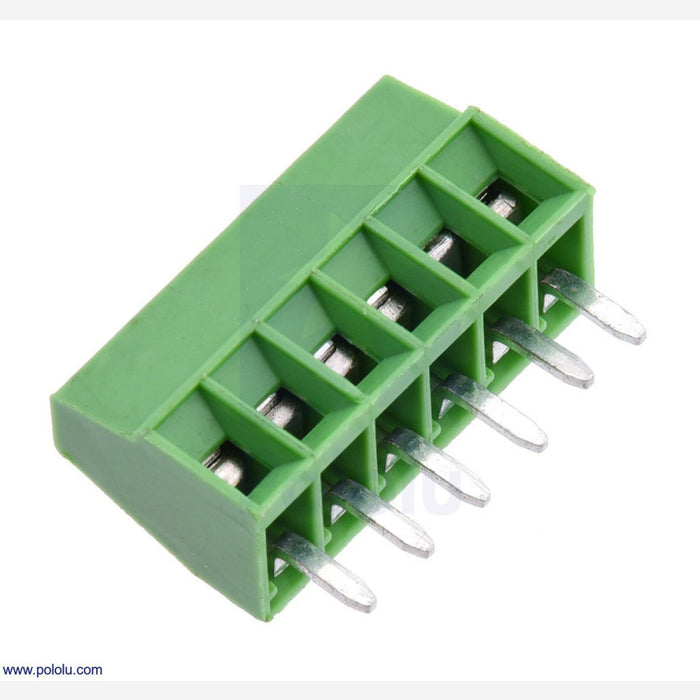 Screw Terminal Block: 6-Pin, 0.1" Pitch, Side Entry