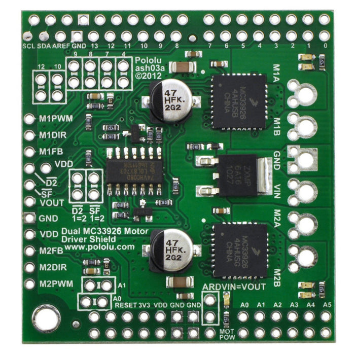 Pololu Dual MC33926 Motor Driver Shield for Arduino