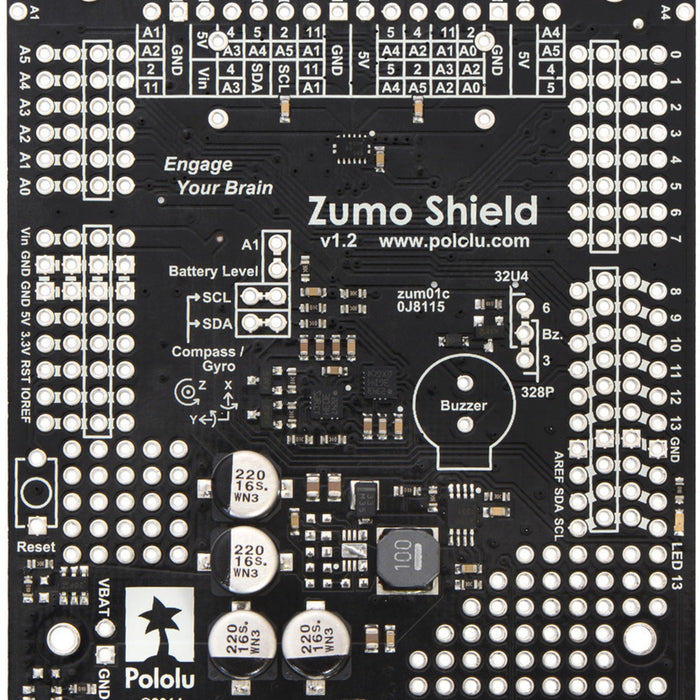 Zumo Shield for Arduino, v1.2