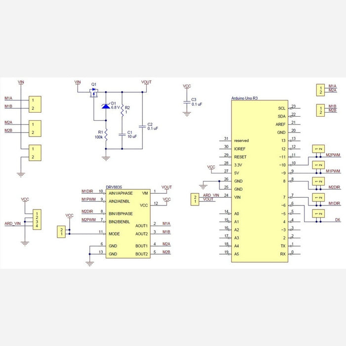 Pololu DRV8835 Dual Motor Driver Shield for Arduino