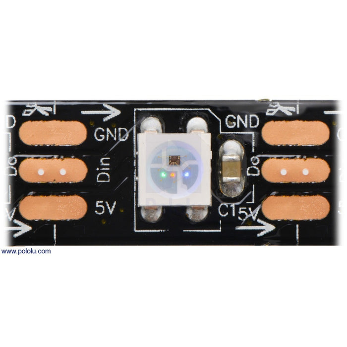 Addressable High-Density RGB 72-LED Strip, 5V, 0.5m (SK6812)