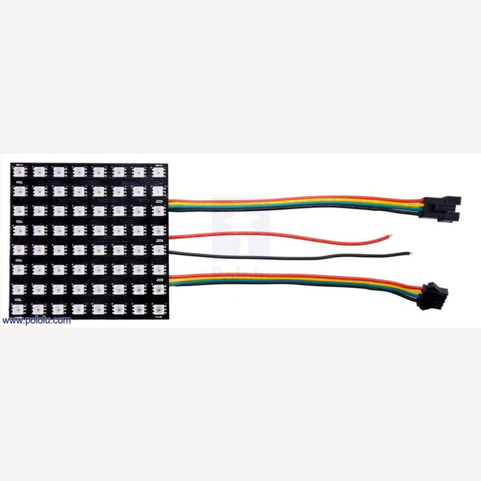 Addressable RGB 8x8-LED Flexible Panel, 5V, 10mm Grid (APA102C)