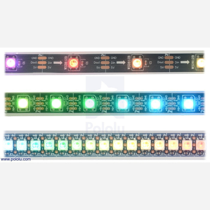 Addressable RGB 30-LED Strip, 5V, 1m (WS2812B)