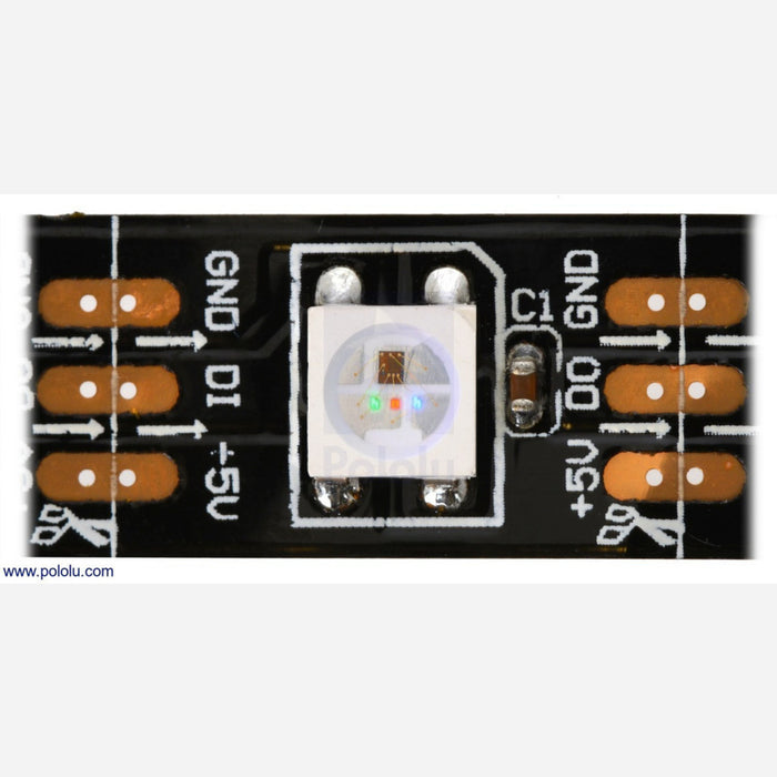 Addressable High-Density RGB 72-LED Strip, 5V, 0.5m (WS2812B)