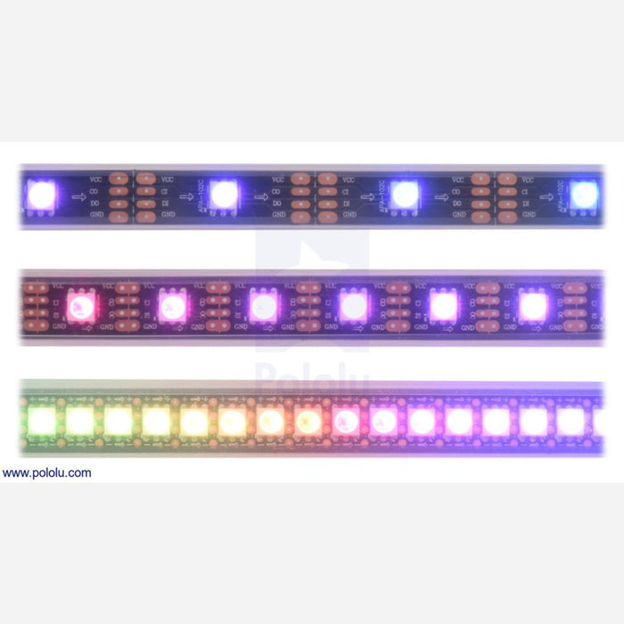 Addressable RGB 30-LED Strip, 5V, 1m (APA102C)