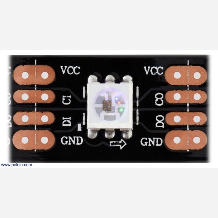 Addressable RGB 30-LED Strip, 5V, 1m (APA102C)