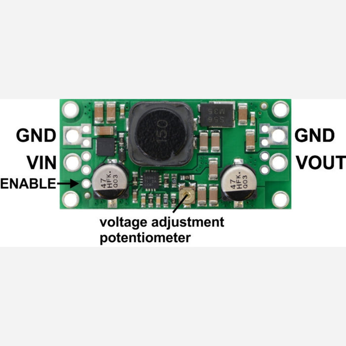 Pololu Adjustable 4-12V Step-Up/Step-Down Voltage Regulator S18V20ALV