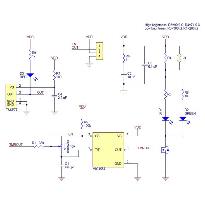 Pololu 38 kHz IR Proximity Sensor, Fixed Gain, High Brightness