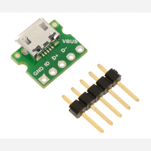 USB Micro-B Connector Breakout Board (usb04b)