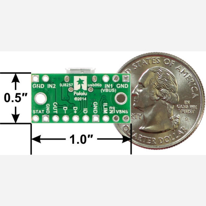 TPS2113A Power Multiplexer Carrier with USB Micro-B Connector