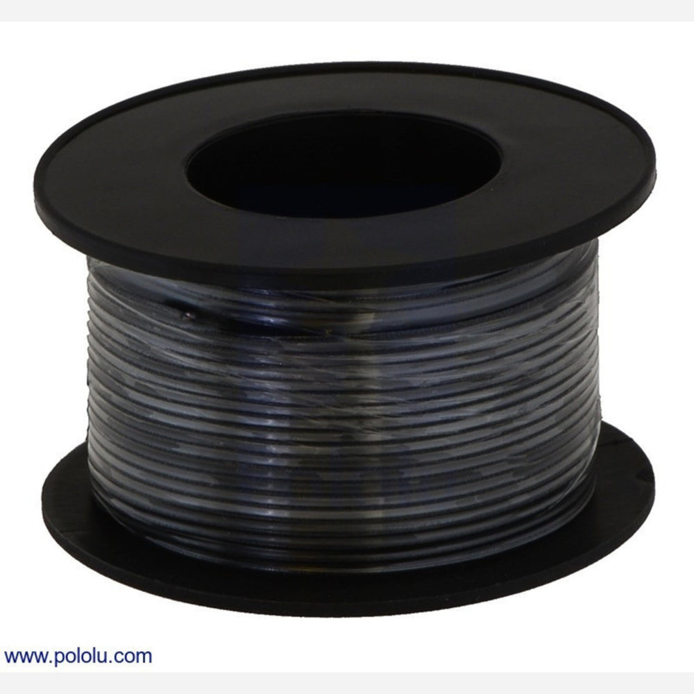 Stranded Wire: Black, 30 AWG, 100 Feet