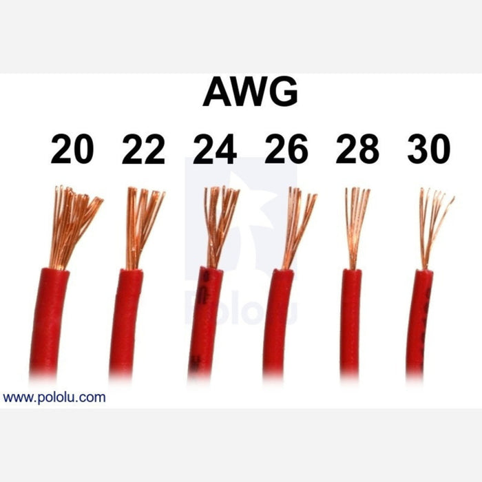 Stranded Wire: Red, 30 AWG, 100 Feet