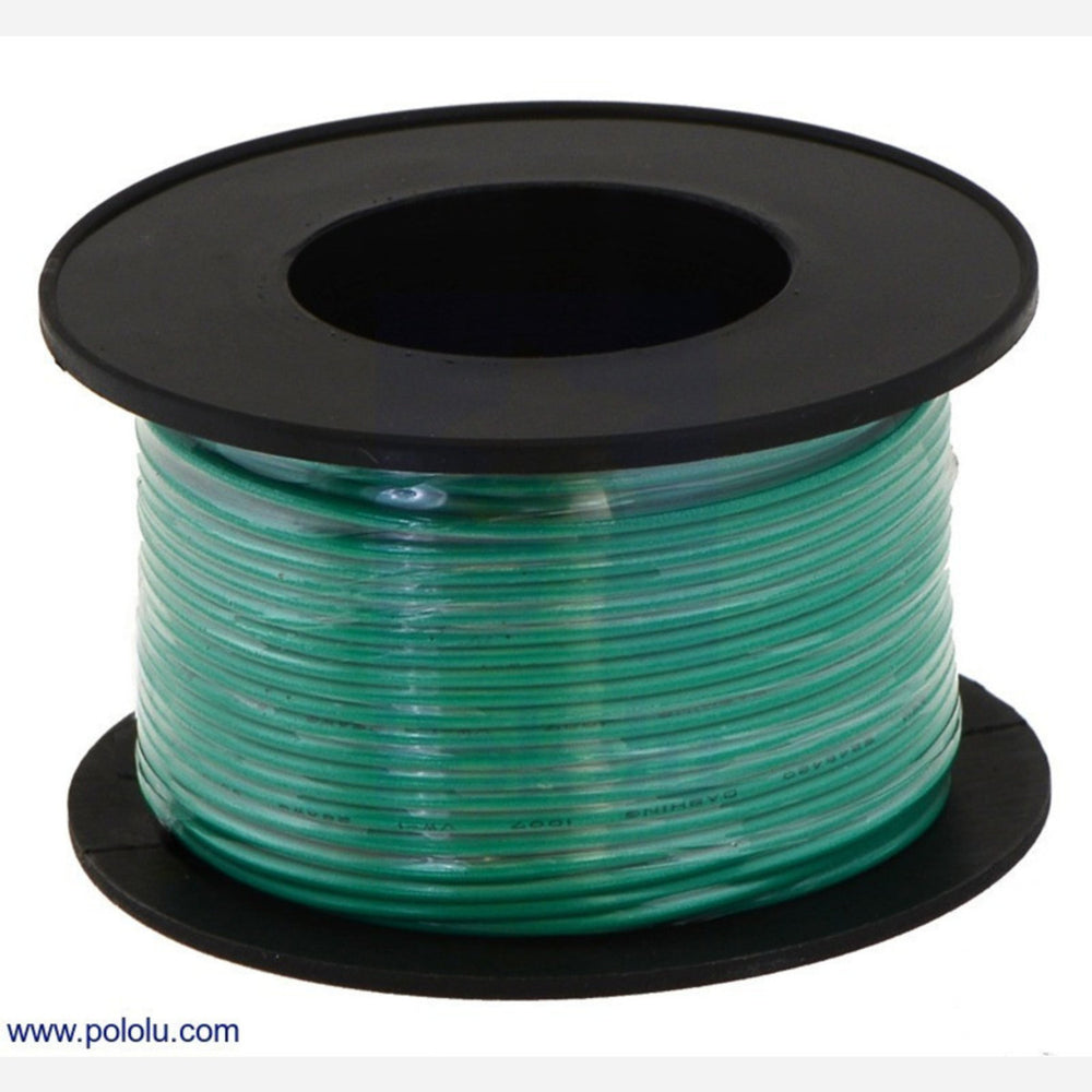 Stranded Wire: Green, 30 AWG, 100 Feet