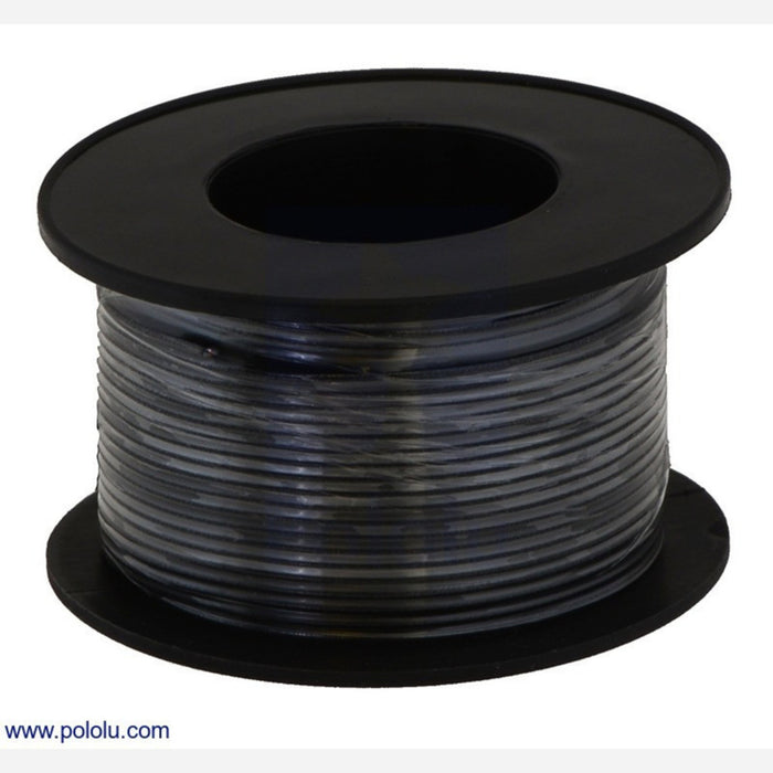 Stranded Wire: Black, 28 AWG, 90 Feet