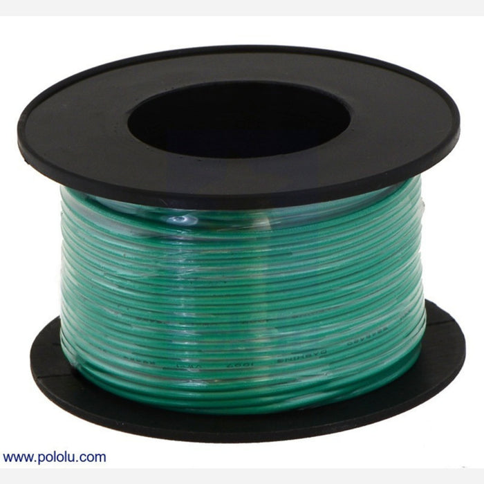 Stranded Wire: Green, 28 AWG, 90 Feet