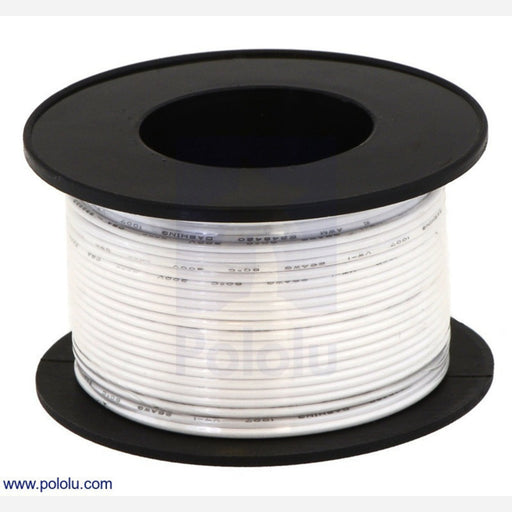 Stranded Wire: White, 26 AWG, 70 Feet