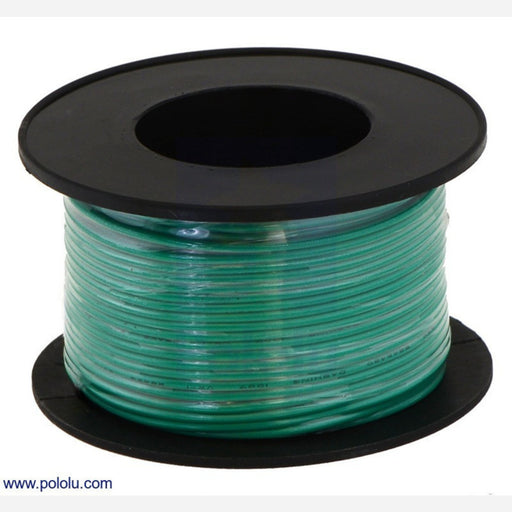 Stranded Wire: Green, 24 AWG, 60 Feet