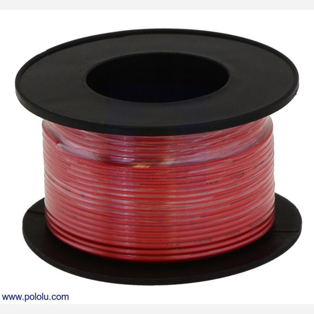 Stranded Wire: Red, 22 AWG, 50 Feet