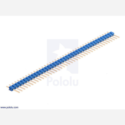 0.100" (2.54 mm) Breakaway Male Header: 1x40-Pin, Straight, Blue