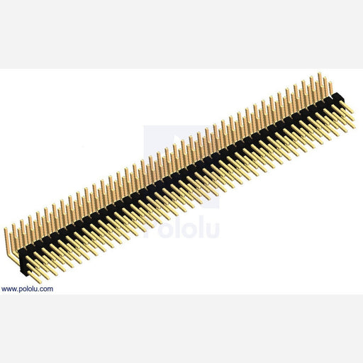 0.100" (2.54 mm) Breakaway Male Header: 3x40-Pin, Right Angle