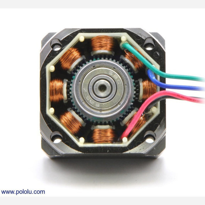 Stepper Motor with 18cm Lead Screw: Bipolar, 200 Steps/Rev, 42x38mm, 2.8V, 1.7 A/Phase