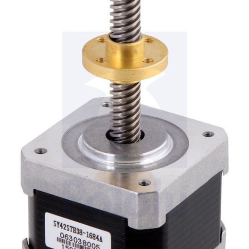 Stepper Motor with 38cm Lead Screw: Bipolar, 200 Steps/Rev, 42x38mm, 2.8V, 1.7 A/Phase