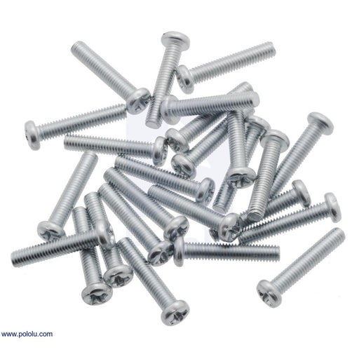 Machine Screw: M3, 16mm Length, Phillips (25-pack)