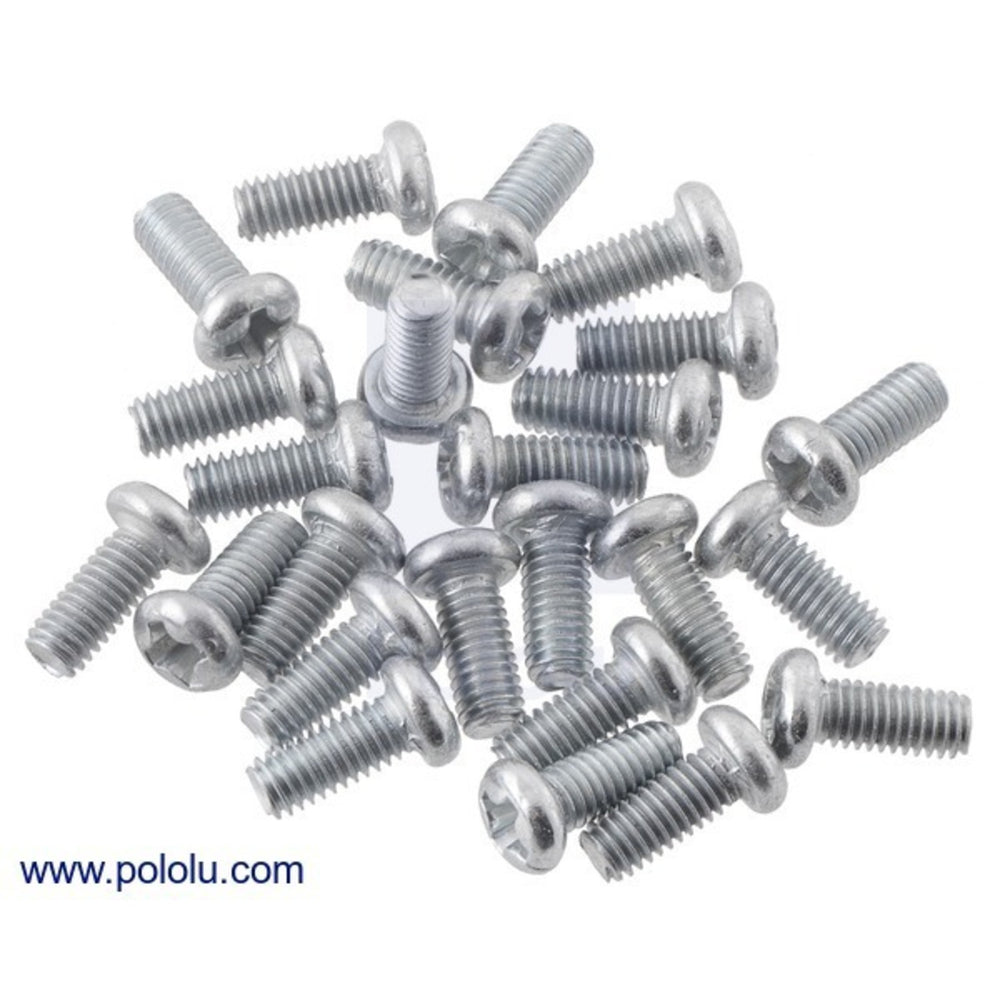 Machine Screw: M3, 7mm Length, Phillips (25-pack)