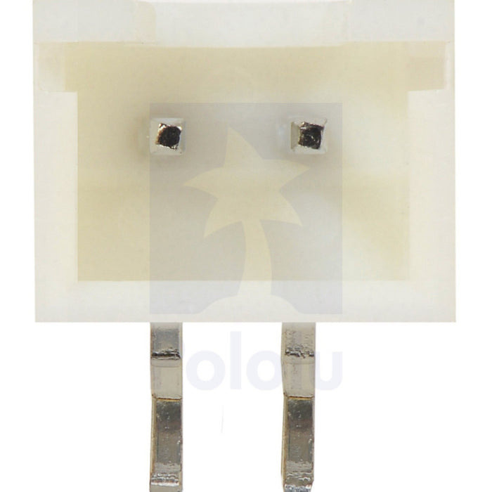 2.5 mm JST XH-Style Shrouded Male Connector: 2-Pin, Right Angle Extended (4-Pack)