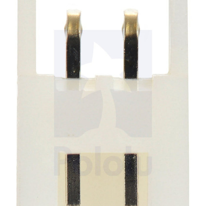 2.5 mm JST XH-Style Shrouded Male Connector: 2-Pin, Right Angle Extended (4-Pack)