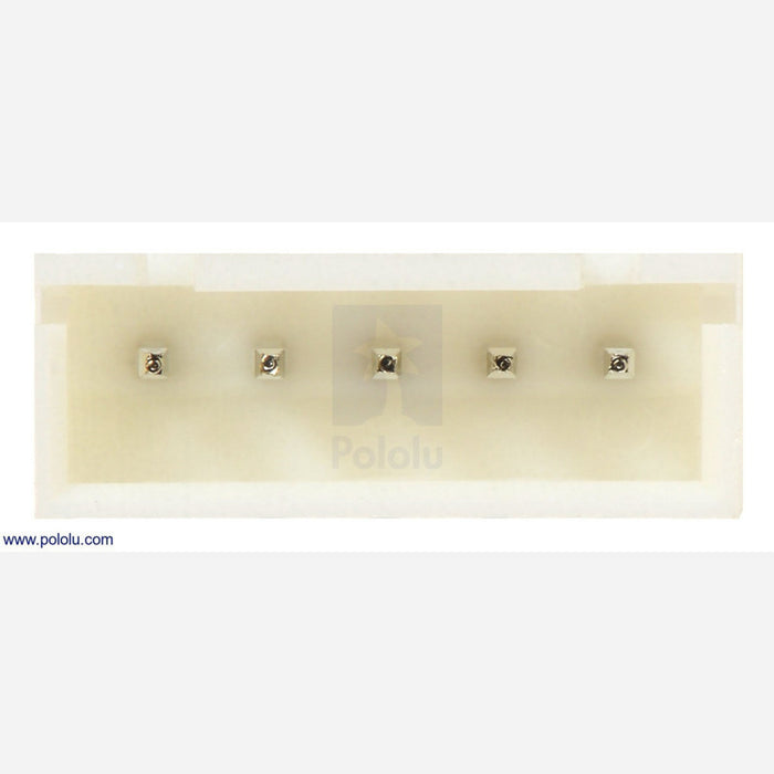 2.5 mm JST XH-Style Shrouded Male Connector: 5-Pin, Straight (2-Pack)