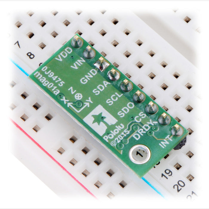 LIS3MDL 3-Axis Magnetometer Carrier with Voltage Regulator