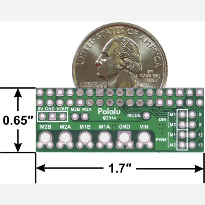 Pololu DRV8835 Dual Motor Driver Kit for Raspberry Pi