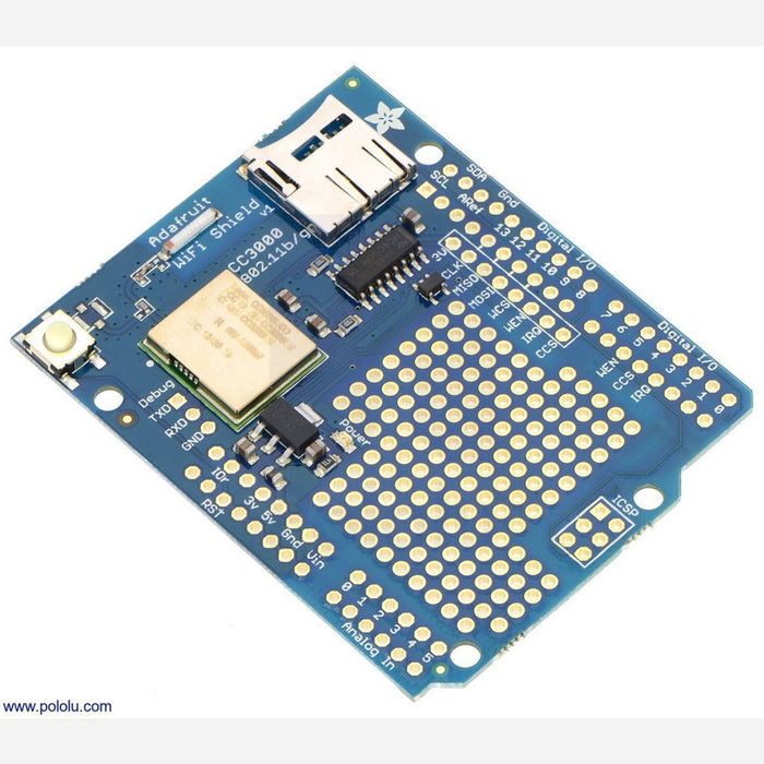 Adafruit CC3000 Wi-Fi Shield for Arduino with Onboard Ceramic Antenna