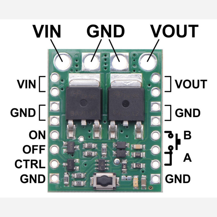 Big Pushbutton Power Switch with Reverse Voltage Protection, MP