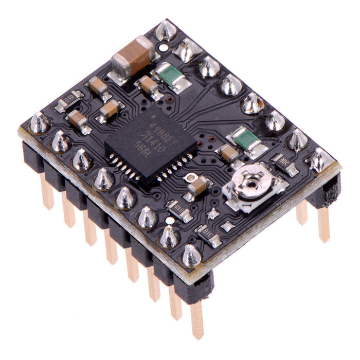 A4988 Stepper Motor Driver Carrier, Black Edition (Bulk, Header Pins Soldered)