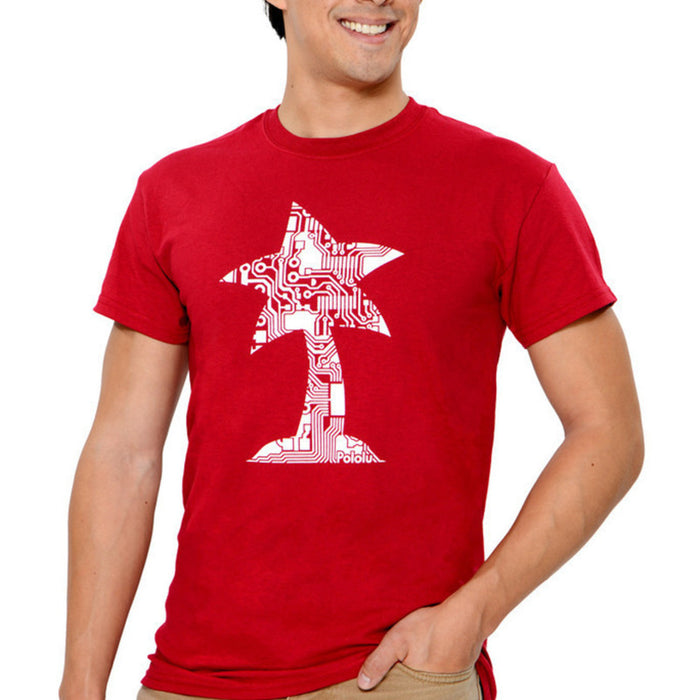 Pololu Circuit Logo T-Shirt: Cardinal Red, Adult L